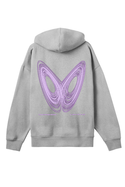 Lorenz Strange Attractor V2 Grey - Boxy Hoodie