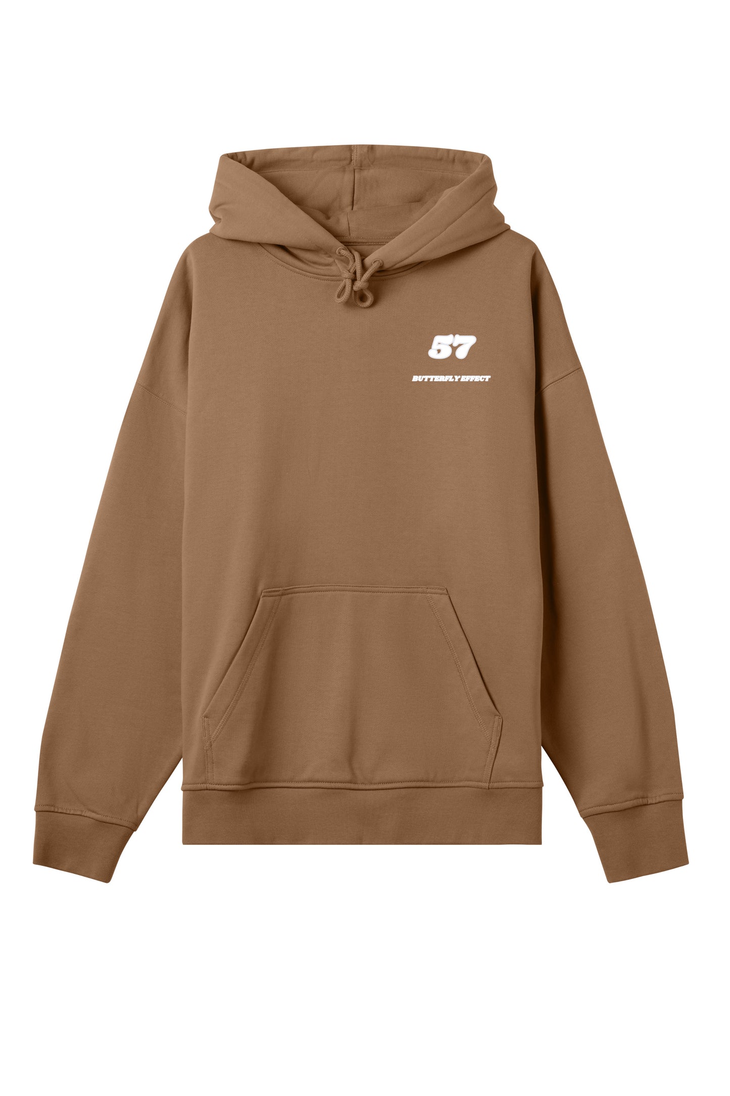 Lorenz Strange Attractor V2 Brown White - Boxy Hoodie