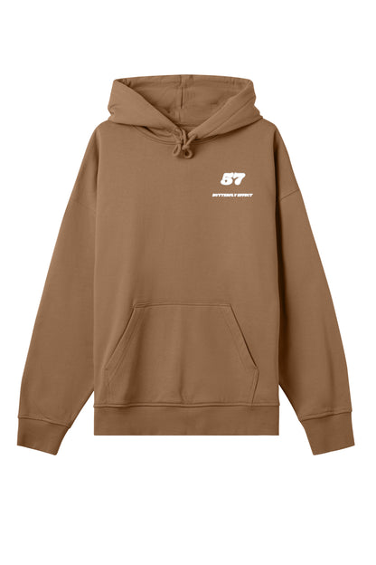 Lorenz Strange Attractor V2 Brown White - Boxy Hoodie