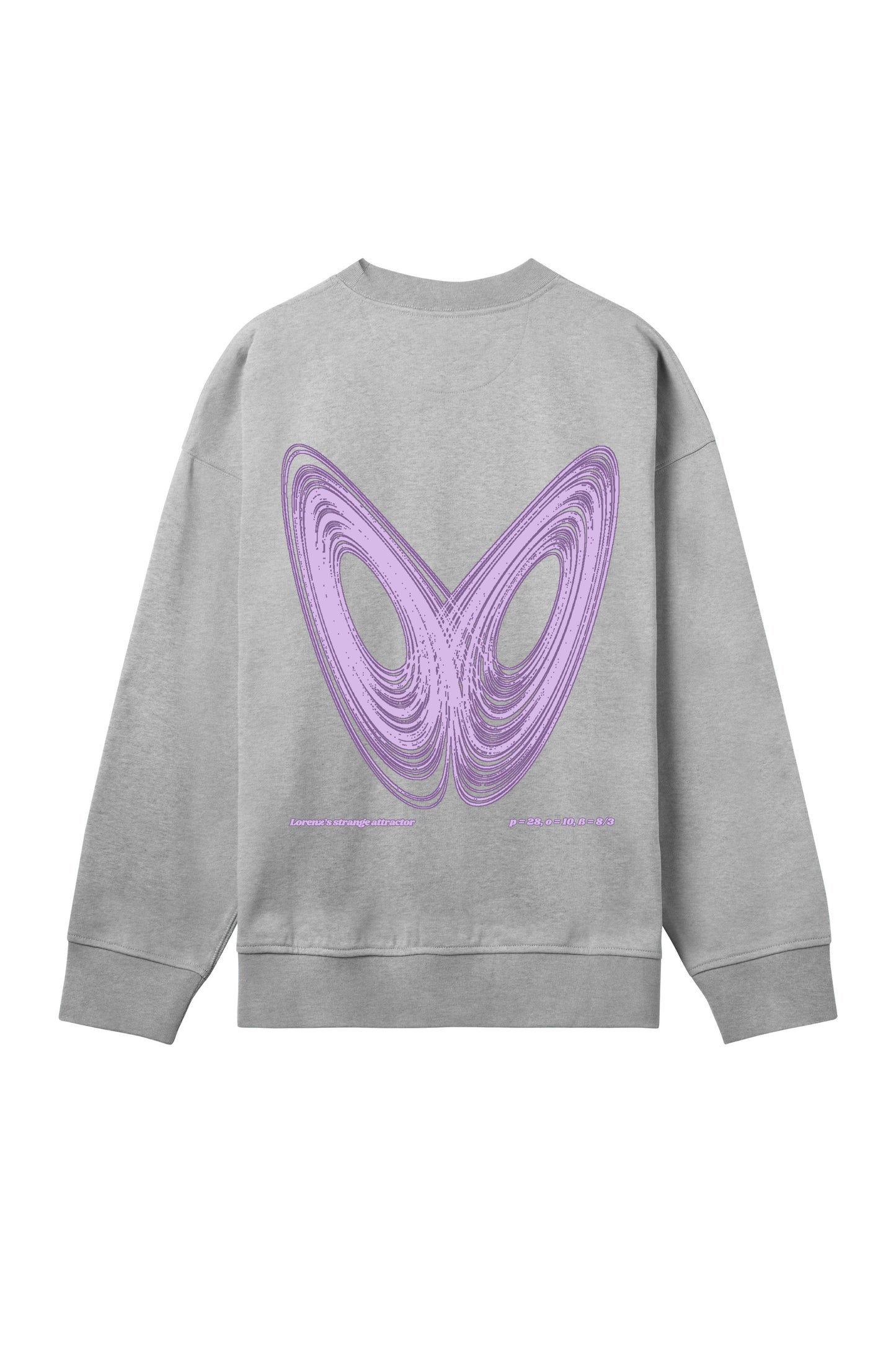 Lorenz Strange Attractor V2 Grey Pink - Boxy Sweatshirt